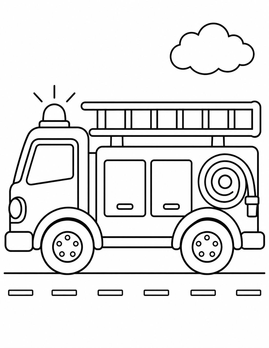 Friendly Fire Truck printable page
